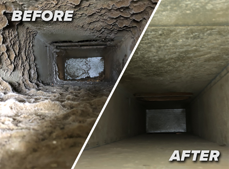 Air Duct cleaned Before After