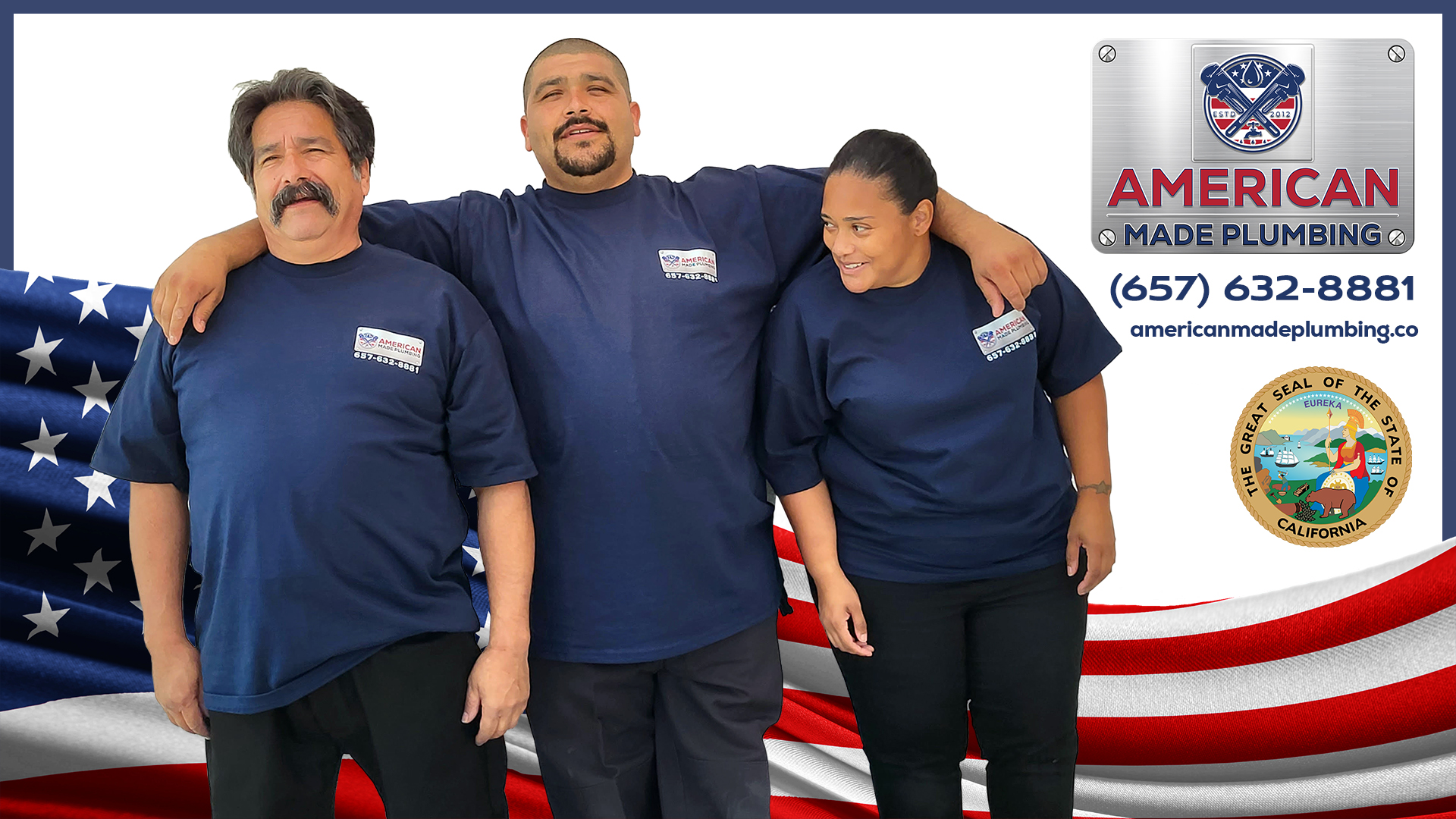 American Made Plumbing Team with the logo