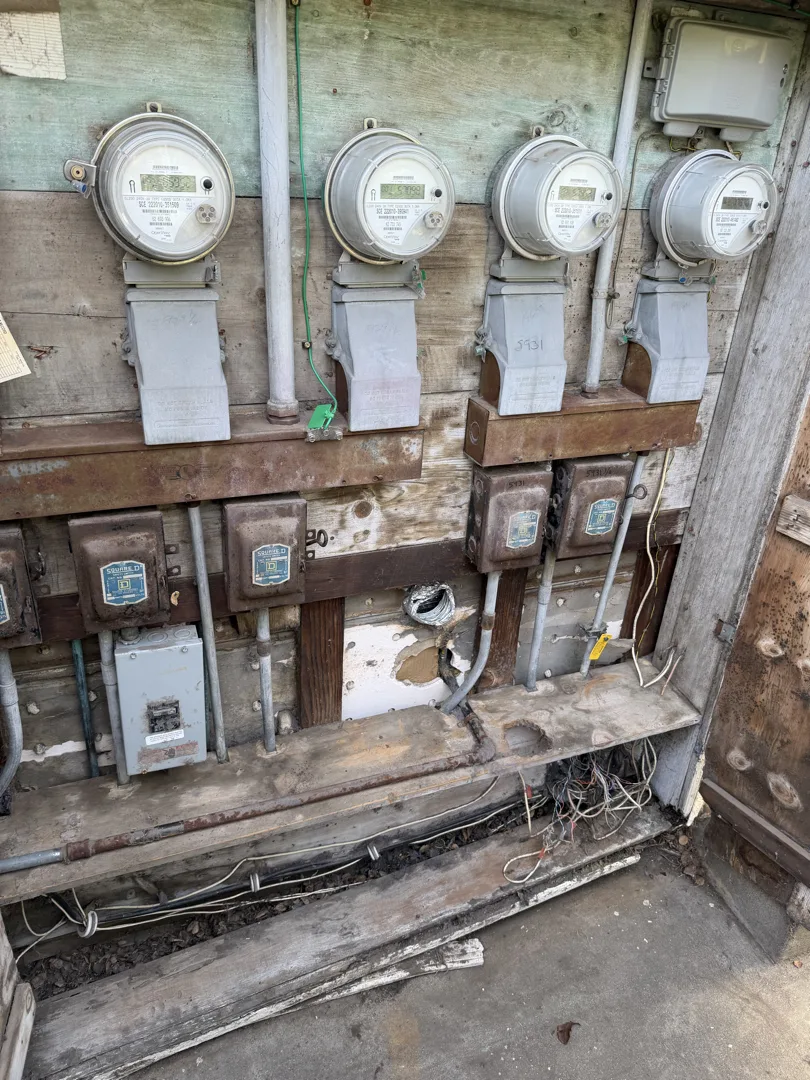 Electrical panel after lint removal and cleaning