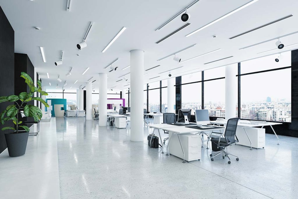 Luxurious office with clean ducts